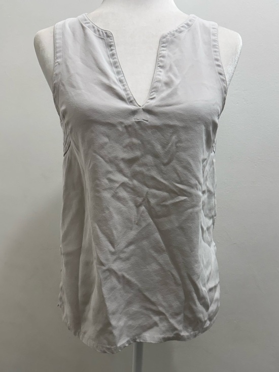 et eais Tops - Et Eais 100% Silk Women's Sleeveless V-Neck Camisole Light Gray Size Small EUC